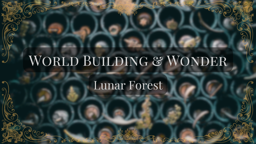 wall-of-rolled-scrolls-background-text-World-building-and-wonder-Lunar-Forest